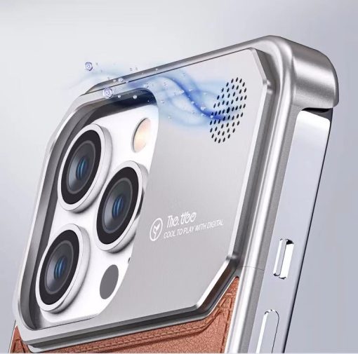 New leather metal aromatherapy phone case