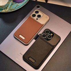 New leather metal aromatherapy phone case