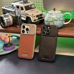 New leather metal aromatherapy phone case