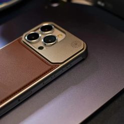 New leather metal aromatherapy phone case