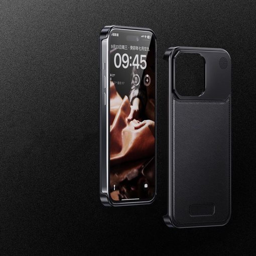 New leather metal aromatherapy phone case