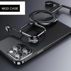 Hollow metal frameless phone case