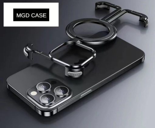 Hollow metal frameless phone case