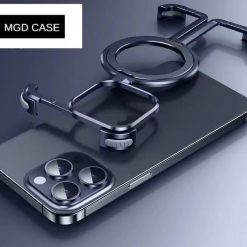 Hollow metal frameless phone case