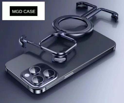 Hollow metal frameless phone case