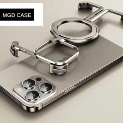 Hollow metal frameless phone case