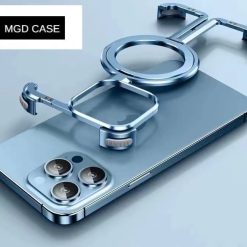 Hollow metal frameless phone case
