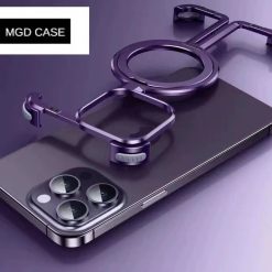 Hollow metal frameless phone case