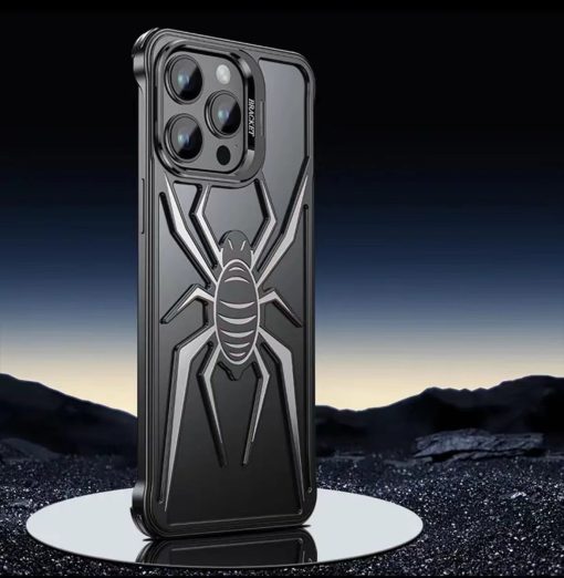 Creative Spider Armor Design Metal Anti-Fall Phone Case
