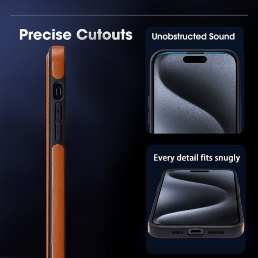 2024 New leather stand magnetic phone case