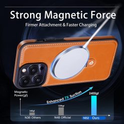 2024 New leather stand magnetic phone case