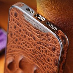 2024 New Genuine Leather Crocodile Pattern Phone Case