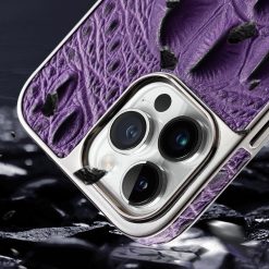 2024 New Genuine Leather Crocodile Pattern Phone Case