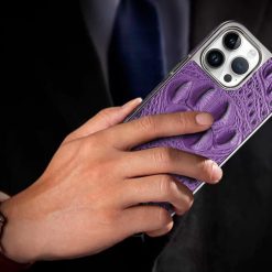 2024 New Genuine Leather Crocodile Pattern Phone Case