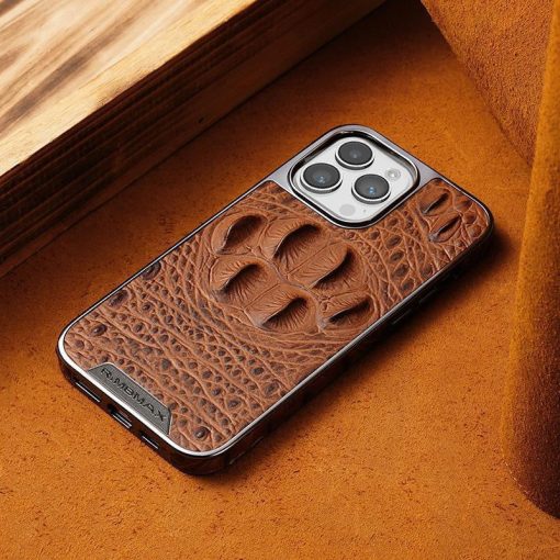 2024 New Genuine Leather Crocodile Pattern Phone Case
