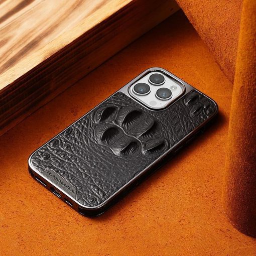 2024 New Genuine Leather Crocodile Pattern Phone Case