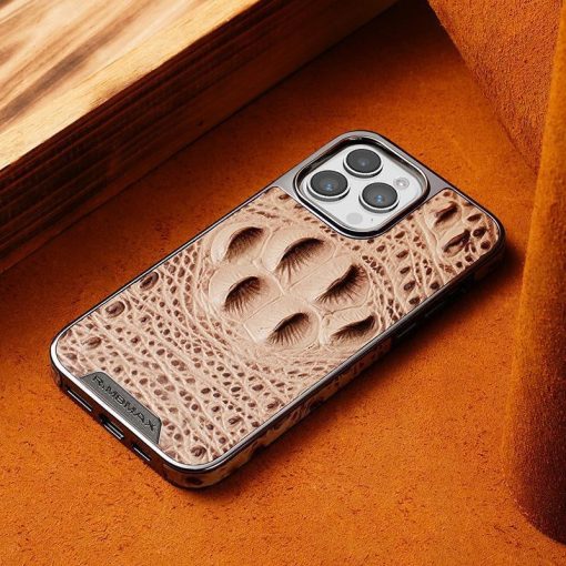 2024 New Genuine Leather Crocodile Pattern Phone Case