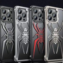 Creative Spider Armor Design Metal Anti-Fall Phone Case