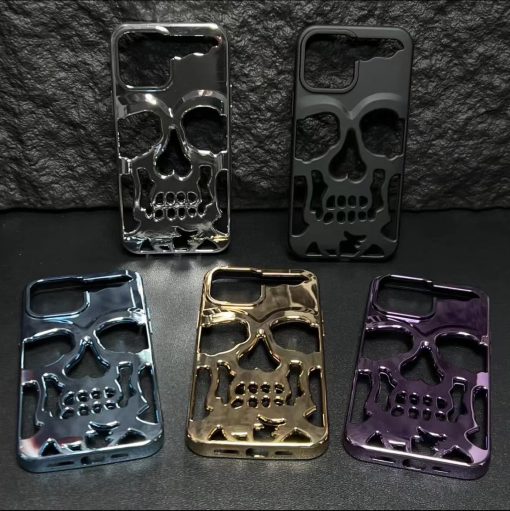 Premium skull laser phone case