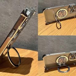 Clock pattern anti-fall bracket phone case