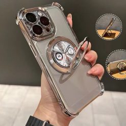 Clock pattern anti-fall bracket phone case