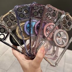 Clock pattern anti-fall bracket phone case