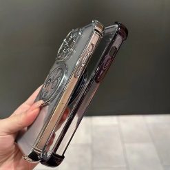 Clock pattern anti-fall bracket phone case