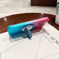 Gradient clock pattern stand magnetic phone case