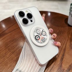 Gradient clock pattern stand magnetic phone case