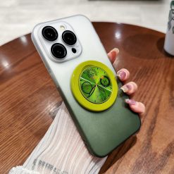Gradient clock pattern stand magnetic phone case