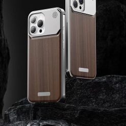 New walnut metal aromatherapy phone case