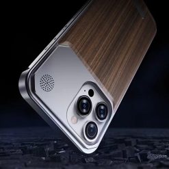 New walnut metal aromatherapy phone case