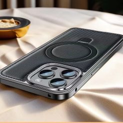 Business Leather Metal Frame Magnetic Phone Case-MGD CASE
