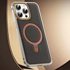 Business Leather Metal Frame Magnetic Phone Case-MGD CASE