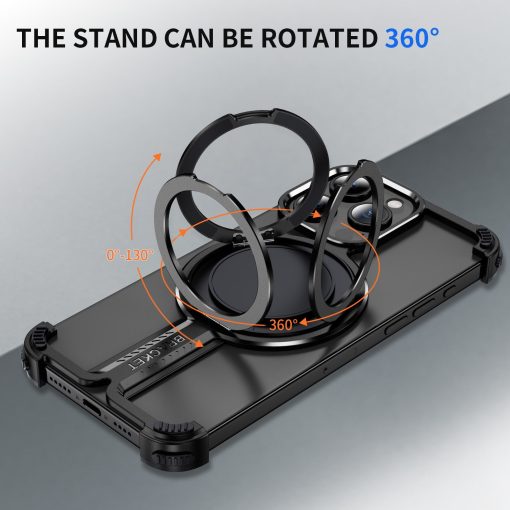 Personalized Skeleton Rotating Magnetic Holder Phone Case-MGD CASE