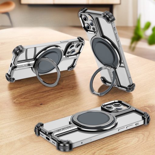 Personalized Skeleton Rotating Magnetic Holder Phone Case-MGD CASE