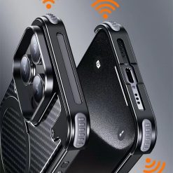 Metal Fiber Magnetic Holder Phone Case