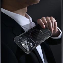 Metal Fiber Magnetic Holder Phone Case