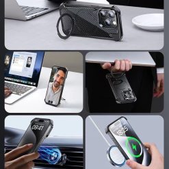 Metal Fiber Magnetic Holder Phone Case