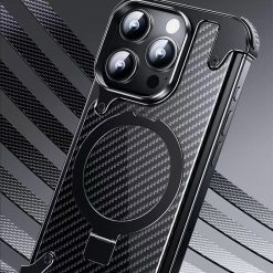 Metal Fiber Magnetic Holder Phone Case