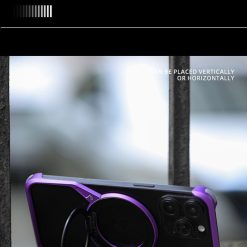 New S-shaped Metal Rotating Magnetic Stand Phone Case