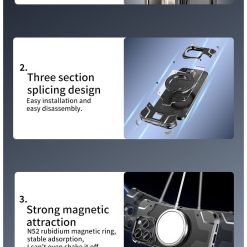 Metal Mecha Frameless Magnetic Bracket Phone Case