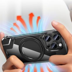 Metal Mecha Frameless Magnetic Bracket Phone Case
