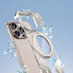 Metal Mecha Frameless Magnetic Bracket Phone Case
