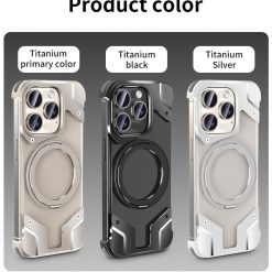 Metal Mecha Frameless Magnetic Bracket Phone Case