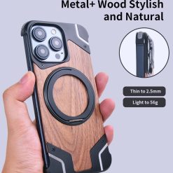 Metal Mecha Frameless Magnetic Bracket Phone Case