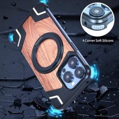 Metal Mecha Frameless Magnetic Bracket Phone Case