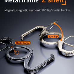 New Z-shaped Metal Magnetic Phone Case