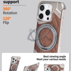 Metal Mecha Frameless Magnetic Bracket Phone Case