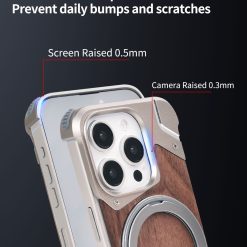 Metal Mecha Frameless Magnetic Bracket Phone Case